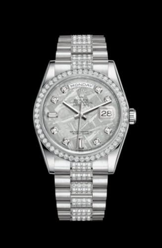Rolex Day-Date 36 Platinum Diamonds / President Diamonds / Ice Blue Diamond