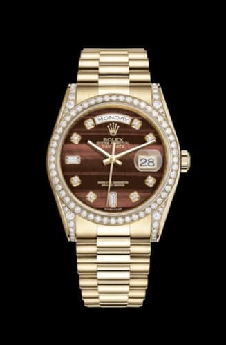Rolex Day-Date 36 Yellow Gold Diamonds / President / Bull's Eye