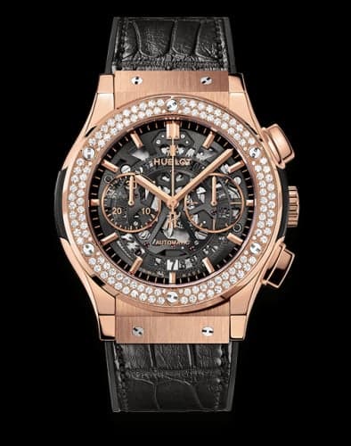 Hublot Classic Fusion 45 Aerofusion Chronograph King Gold / Diamond / Alligator