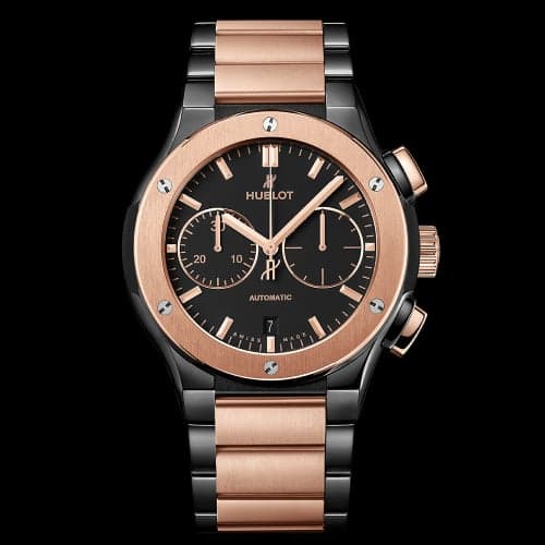 Hublot Classic Fusion 45 Chronograph Ceramic - King Gold / Black / Bracelet
