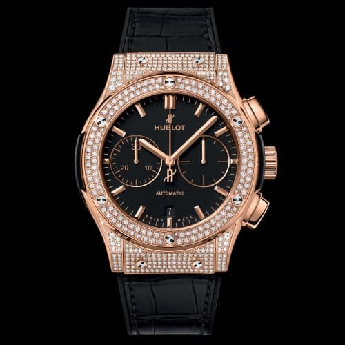 Hublot Classic Fusion 45 Chronograph King Gold / Pavé