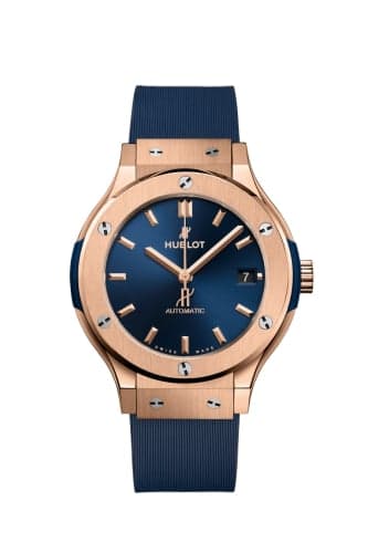 Hublot Classic Fusion 38 King Gold / Blue / Alligator