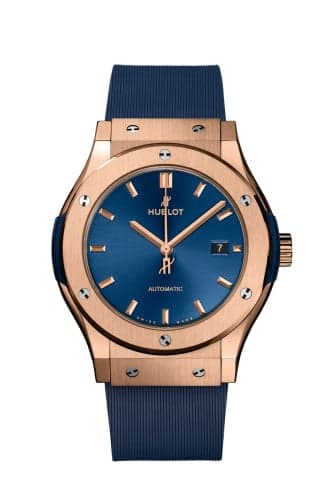 Hublot Classic Fusion 42 King Gold / Blue / Alligator