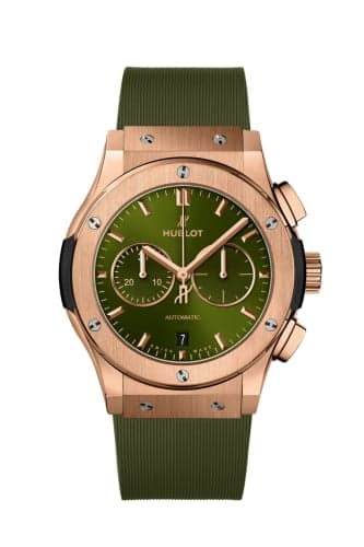 Hublot Classic Fusion 42 Chronograph King Gold / Green / Rubber