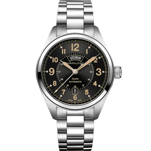 Hamilton Khaki Field Day Date Automa Stainless Steel / Black / Bracelet