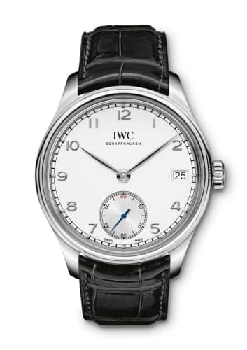 IWC Schaffhausen Portuguese Hand-Wound Eight Days Stainless Steel / Silver