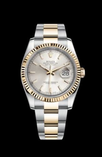 Rolex Datejust 36 Rolesor Yellow Fluted / Oyster / Silver