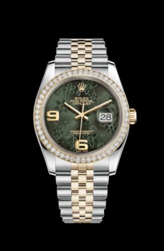 Rolex Datejust 36 Rolesor Yellow Diamond / Jubilee / Green Floral