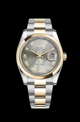 Rolex Datejust 36 Rolesor Yellow Domed / Oyster / Steel Roman