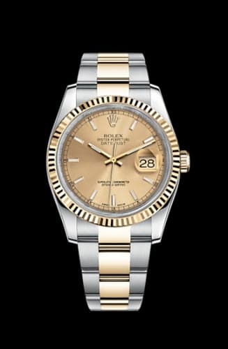 Rolex Datejust 36 Rolesor Yellow Fluted / Oyster / Champagne
