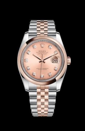 Rolex Datejust 36 Rolesor Everose Domed / Jubilee / Pink Diamond