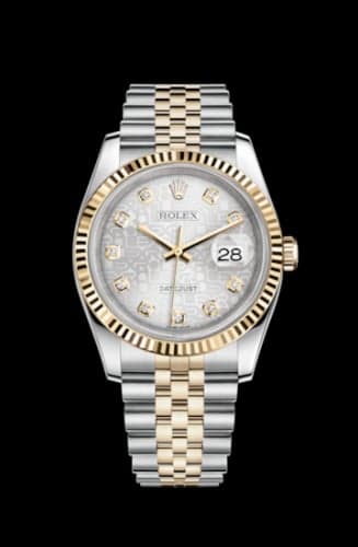 Rolex Datejust 36 Rolesor Yellow Fluted / Jubilee / Silver Computer