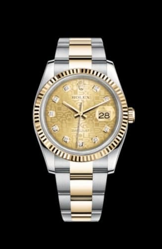 Rolex Datejust 36 Rolesor Yellow Fluted / Oyster / Champagne Computer
