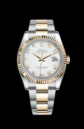 Rolex Datejust 36 Rolesor Yellow Fluted / Oyster / White Diamond