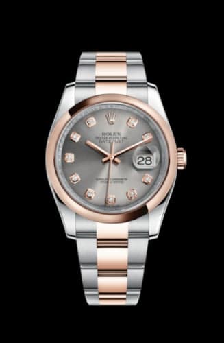Rolex Datejust 36 Rolesor Everose Domed / Oyster / Steel Diamond