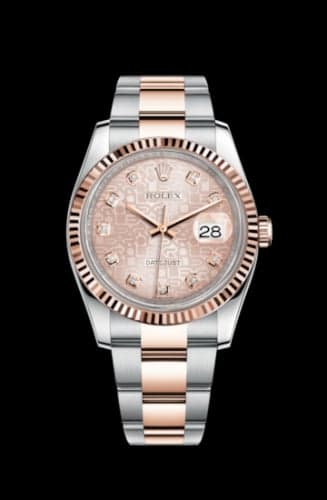 Rolex Datejust 36 Rolesor Everose Fluted / Oyster / Pink Computer