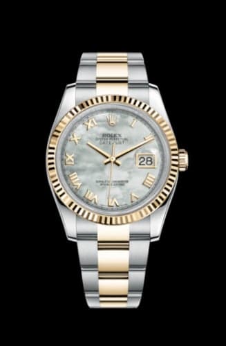 Rolex Datejust 36 Rolesor Yellow Fluted / Oyster / MOP Roman