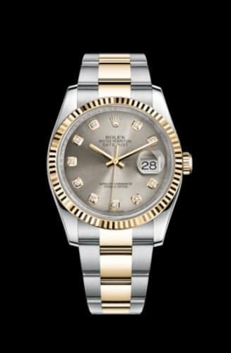 Rolex Datejust 36 Rolesor Yellow Fluted / Oyster / Steel Diamonds