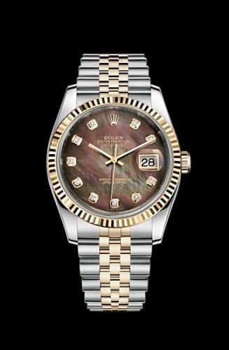 Rolex Datejust 36 Rolesor Yellow Fluted / Jubilee / Black MOP