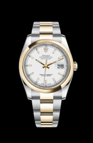 Rolex Datejust 36 Rolesor Yellow Domed / Oyster / White