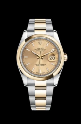 Rolex Datejust 36 Rolesor Yellow Domed / Oyster / Champagne