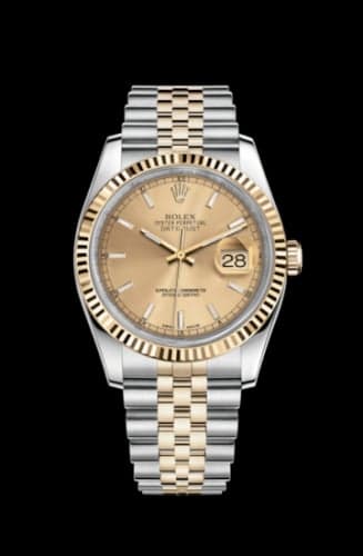 Rolex Datejust 36 Rolesor Yellow Fluted / Jubilee / Champagne