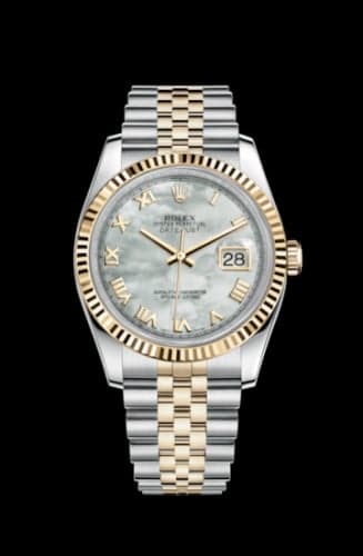 Rolex Datejust 36 Rolesor Yellow Fluted / Jubilee / MOP Roman