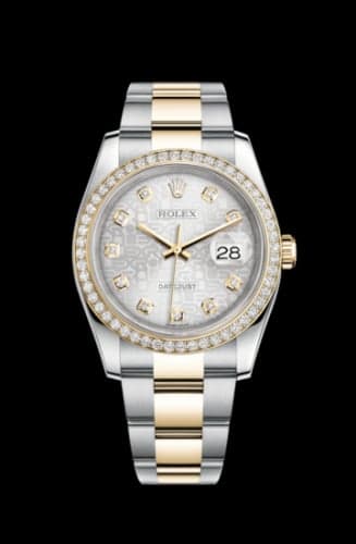 Rolex Datejust 36 Rolesor Yellow Diamond / Oyster / Silver Computer