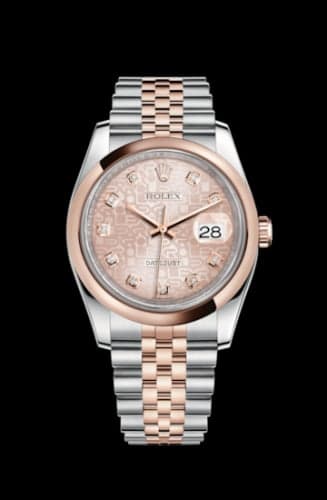 Rolex Datejust 36 Rolesor Everose Domed / Oyster / Pink Computer