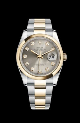 Rolex Datejust 36 Rolesor Yellow Domed / Oyster / Steel Diamonds