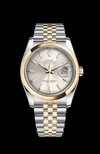 Rolex Datejust 36 Rolesor Yellow Domed / Jubilee / Silver