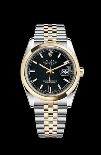 Rolex Datejust 36 Rolesor Yellow Domed / Jubilee / Black