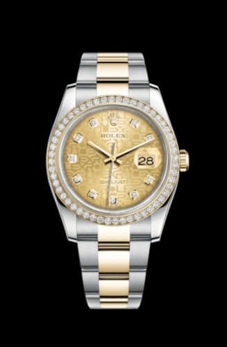 Rolex Datejust 36 Rolesor Yellow Diamond / Oyster / Champagne Computer