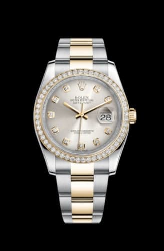 Rolex Datejust 36 Rolesor Yellow Diamond / Oyster / Silver Diamond