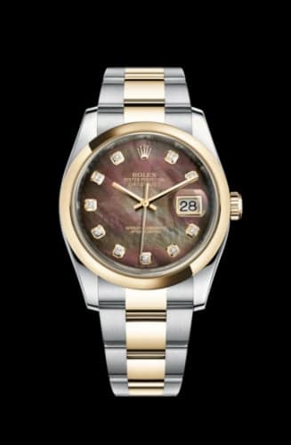 Rolex Datejust 36 Rolesor Yellow Domed / Oyster / Brown MOP