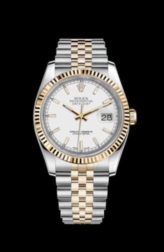 Rolex Datejust 36 Rolesor Yellow Fluted / Jubilee / White