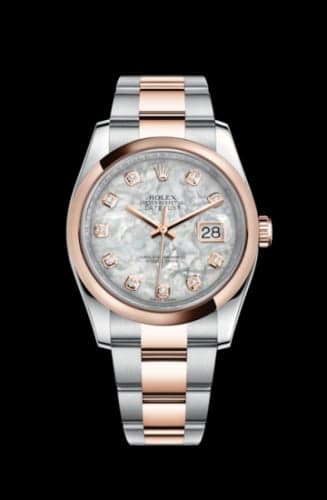 Rolex Datejust 36 Rolesor Everose Domed / Oyster / MOP