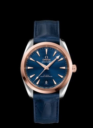 Omega Seamaster Aqua Terra 150M Master Chronometer 38 Stainless Steel / Sedna Gold / Blue / Alligator