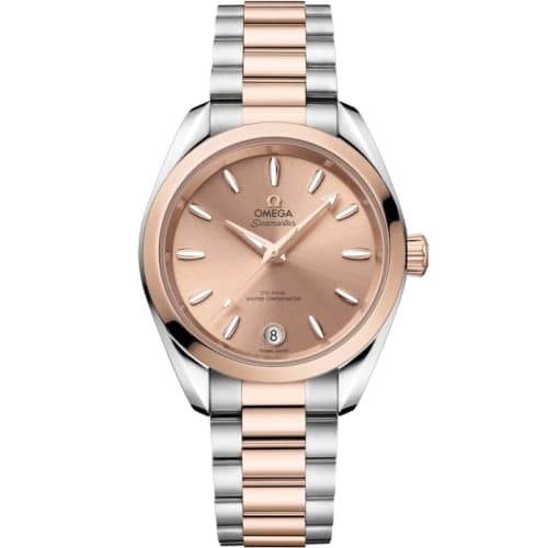 Omega Seamaster Aqua Terra 150M Shades Master Chronometer 34 Stainless Steel - Sedna Gold / Rose / Bracelet