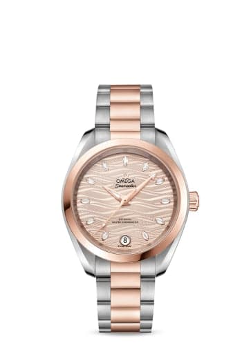 Omega Seamaster Aqua Terra 150M Master Chronometer 34 Stainless Steel / Sedna Gold / Grey - Diamond / Bracelet
