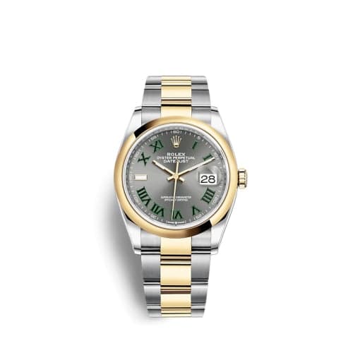 Rolex Datejust 36 Stainless Steel / Yellow Gold / Smooth / Slate Roman / Oyster