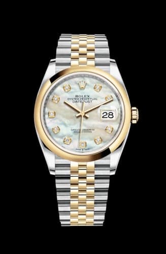 Rolex Datejust 36 Stainless Steel / Yellow Gold / Smooth / MOP Diamond / Jubilee
