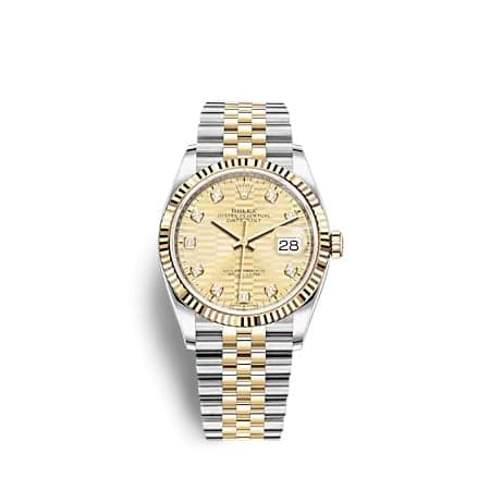 Rolex Datejust 36 Stainless Steel - Yellow Gold - Fluted / Champagne - Fluted - Diamond / Jubilee