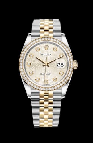 Rolex Datejust 36 Stainless Steel / Yellow Gold / Diamond / Silver Computer / Jubilee