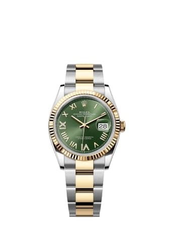 Rolex Datejust 36 Stainless Steel - Yellow Gold - Fluted / Olive Roman Diamond / Oyster