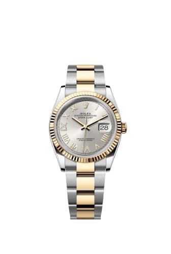 Rolex Datejust 36 Stainless Steel - Yellow Gold - Fluted / Silver Roman Diamond / Oyster