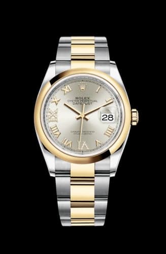 Rolex Datejust 36 Stainless Steel / Yellow Gold / Smooth / Silver Roman Diamond / Oyster