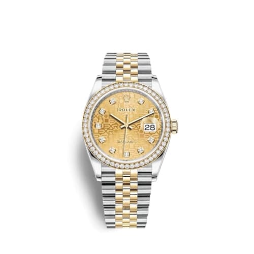 Rolex Datejust 36 Stainless Steel / Yellow Gold / Diamond / Champagne - Computer / Jubilee