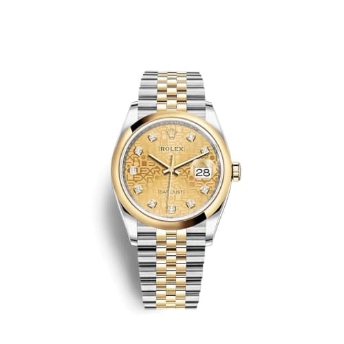 Rolex Datejust 36 Stainless Steel / Yellow Gold / Smooth / Champagne Computer / Jubilee