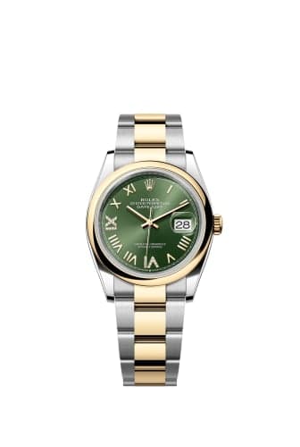 Rolex Datejust 36 Stainless Steel - Yellow Gold - Domed / Olive Roman Diamond / Oyster